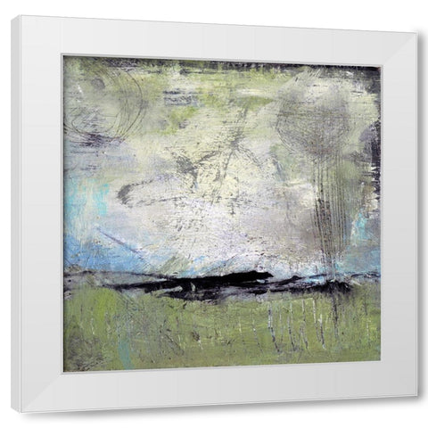 Beyond The Storm White Modern Wood Framed Art Print by Bagnato, Judi