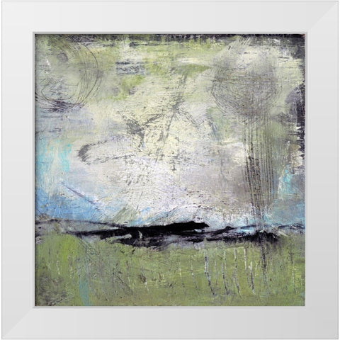 Beyond The Storm White Modern Wood Framed Art Print by Bagnato, Judi