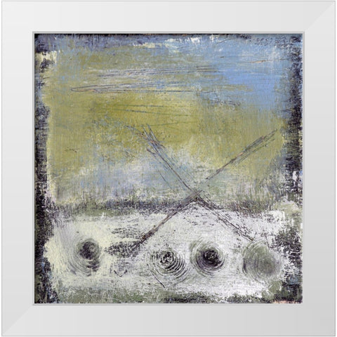 X Marks The Spot White Modern Wood Framed Art Print by Bagnato, Judi