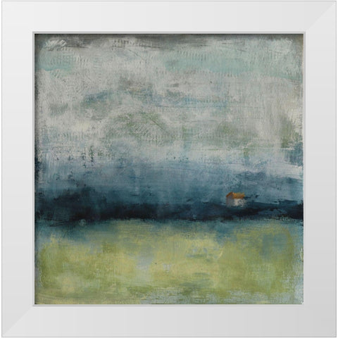 Here At Last White Modern Wood Framed Art Print by Bagnato, Judi