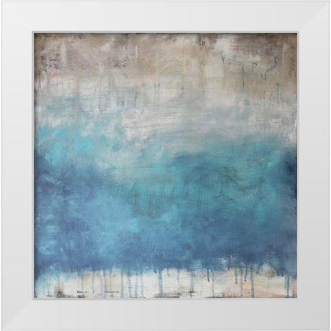 Serenity Paused White Modern Wood Framed Art Print by Bagnato, Judi