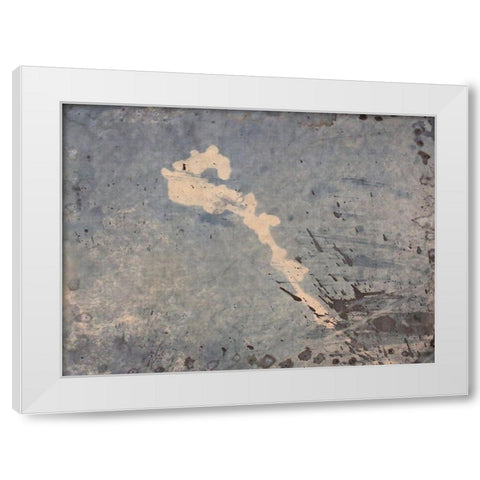 The Key White Modern Wood Framed Art Print by Blue