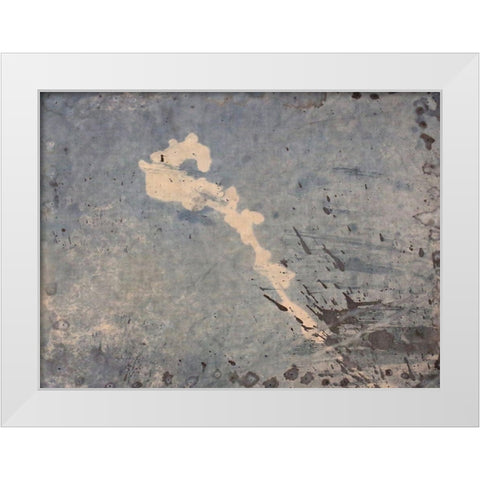 The Key White Modern Wood Framed Art Print by Blue