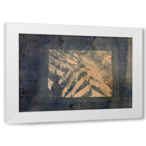Ferns Framed White Modern Wood Framed Art Print by Blue