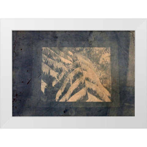 Ferns Framed White Modern Wood Framed Art Print by Blue