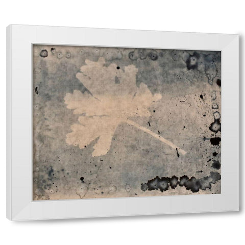 Leaf Stress White Modern Wood Framed Art Print by Blue
