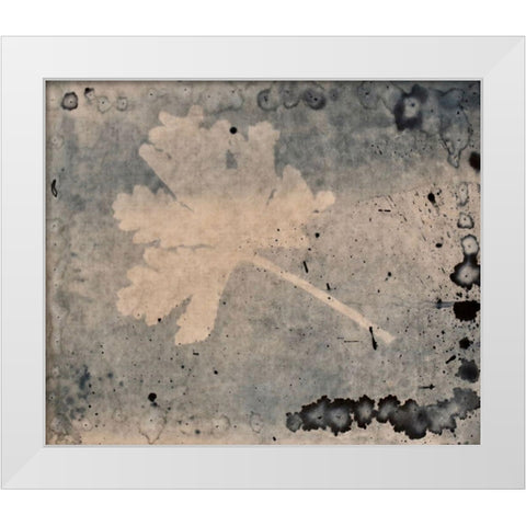 Leaf Stress White Modern Wood Framed Art Print by Blue
