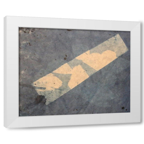 Column White Modern Wood Framed Art Print by Blue