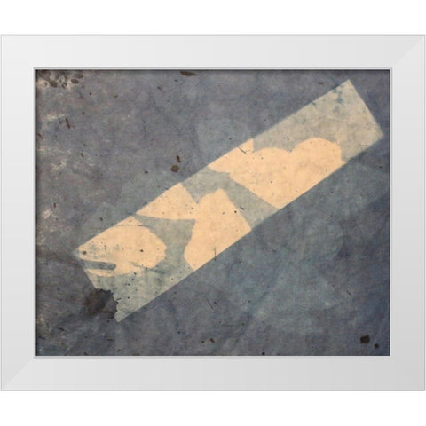 Column White Modern Wood Framed Art Print by Blue