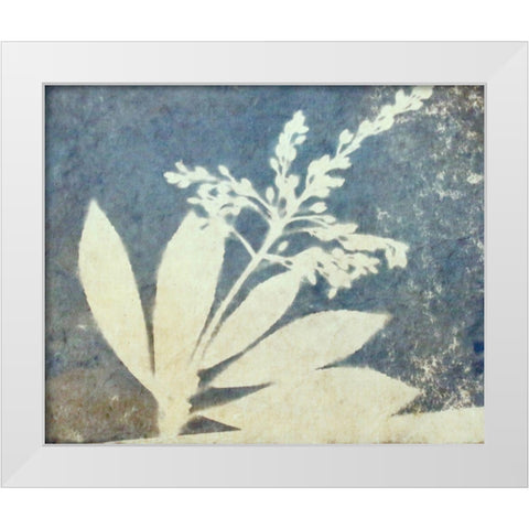 Sat Morn White Modern Wood Framed Art Print by Blue