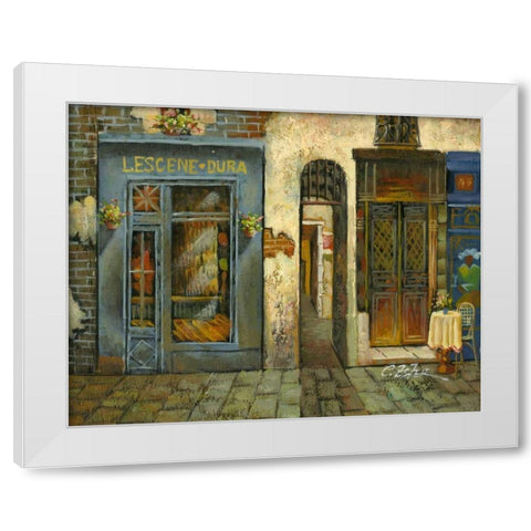 French Corridor White Modern Wood Framed Art Print by Chin, Art