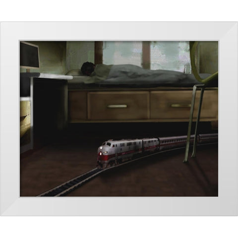 Express White Modern Wood Framed Art Print by Dean, Bruce