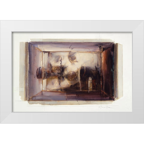 Abstract 7 White Modern Wood Framed Art Print by Dean, Bruce