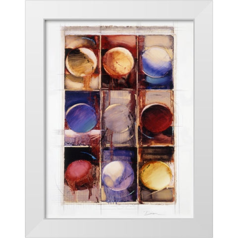 Abstract 9 White Modern Wood Framed Art Print by Dean, Bruce