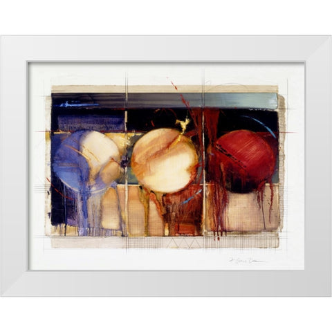 Abstract 11 White Modern Wood Framed Art Print by Dean, Bruce