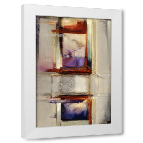 Abstract 14 White Modern Wood Framed Art Print by Dean, Bruce
