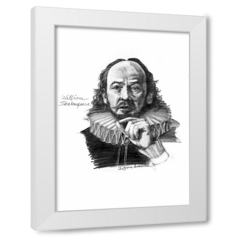 Shakespeare White Modern Wood Framed Art Print by Dean, Bruce