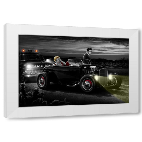 Joy Ride White Modern Wood Framed Art Print by Flint, Helen