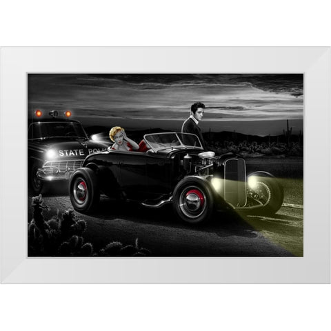 Joy Ride White Modern Wood Framed Art Print by Flint, Helen