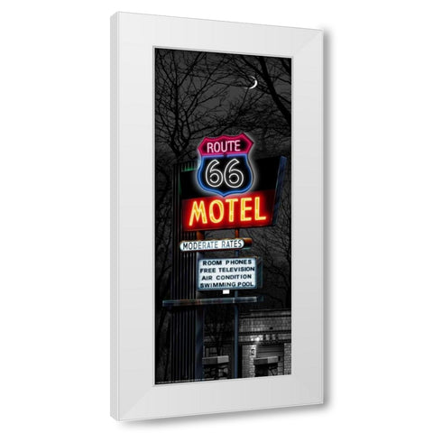 No Tell Motel White Modern Wood Framed Art Print by Flint, Helen