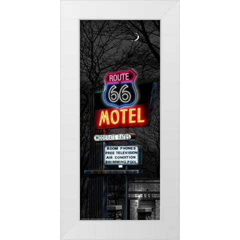 No Tell Motel White Modern Wood Framed Art Print by Flint, Helen