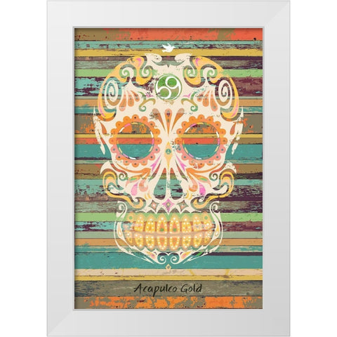 Acapulco Gold White Modern Wood Framed Art Print by Has