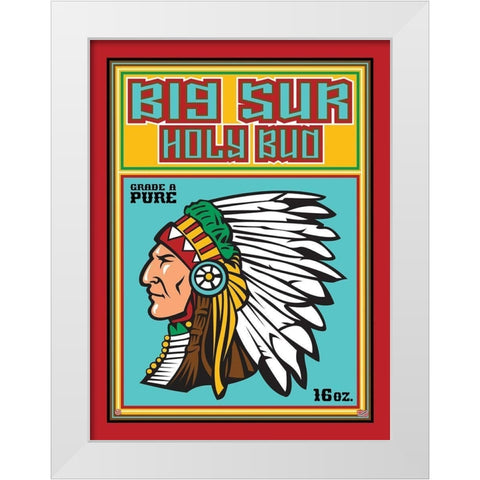 Big Sur White Modern Wood Framed Art Print by Has