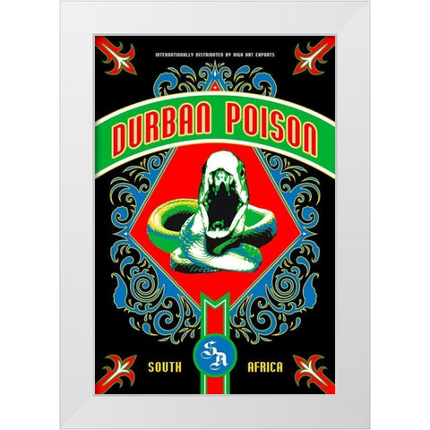 Durban Poison White Modern Wood Framed Art Print by Has