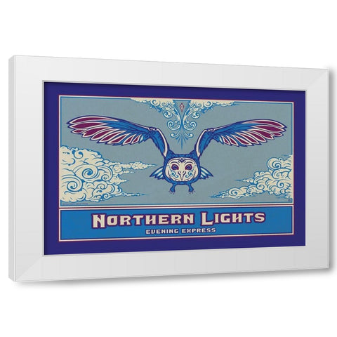 NoRThen White Modern Wood Framed Art Print by Has