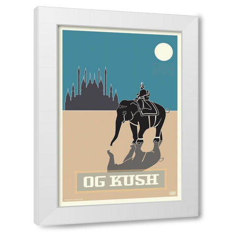 OG Kush White Modern Wood Framed Art Print by Has