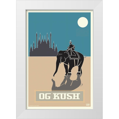 OG Kush White Modern Wood Framed Art Print by Has