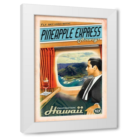 Pine Ex Air White Modern Wood Framed Art Print by Has