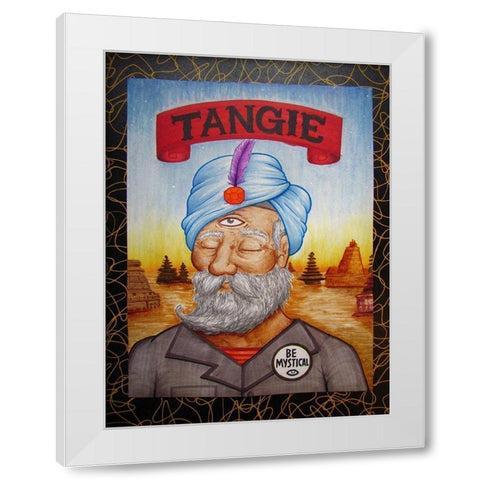 Tangle Be White Modern Wood Framed Art Print by Has