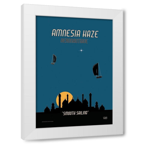 Amnesia Haze White Modern Wood Framed Art Print by Has