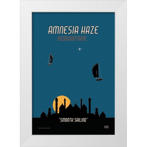 Amnesia Haze White Modern Wood Framed Art Print by Has