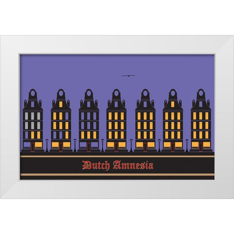 Dutch Amnesia White Modern Wood Framed Art Print by Has