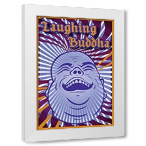 Laughing White Modern Wood Framed Art Print by Has
