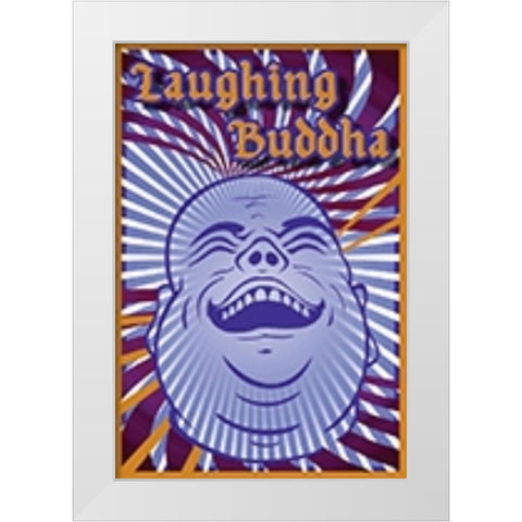 Laughing White Modern Wood Framed Art Print by Has