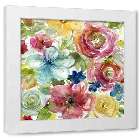 HAZ05 Assorted Bouquet White Modern Wood Framed Art Print by Franklin, Elizabeth