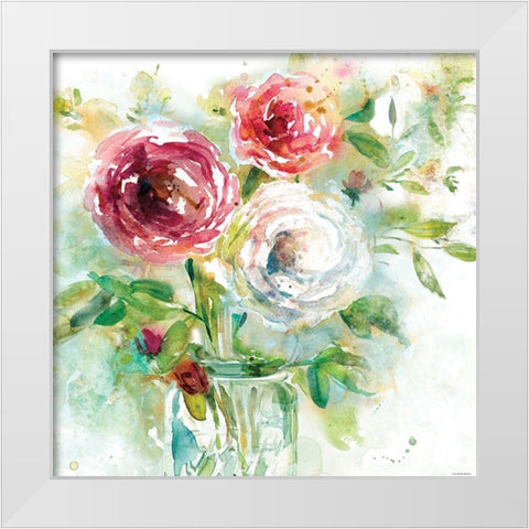 Garden Jar 1 White Modern Wood Framed Art Print by Franklin, Elizabeth