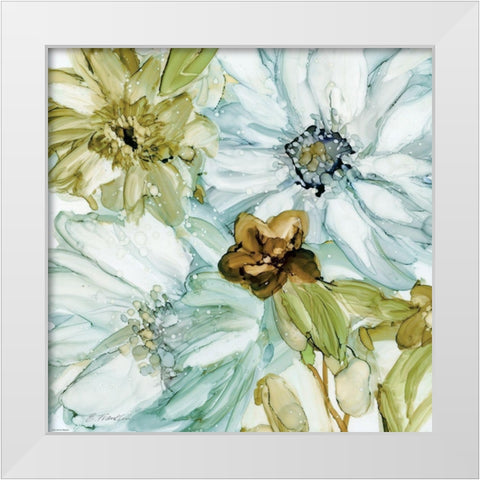 Seaglass Garden 1 White Modern Wood Framed Art Print by Franklin, Elizabeth