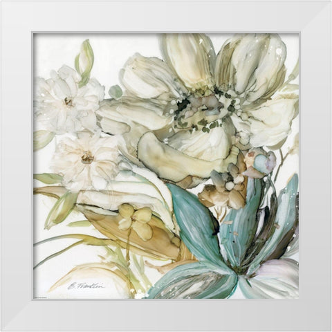Seaglass Garden 2 White Modern Wood Framed Art Print by Franklin, Elizabeth
