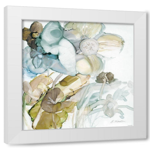 Seaglass Garden 3 White Modern Wood Framed Art Print by Franklin, Elizabeth