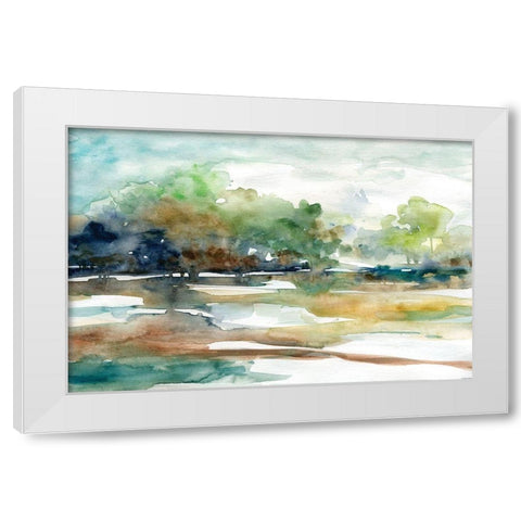 Tree Line 1 White Modern Wood Framed Art Print by Franklin, Elizabeth