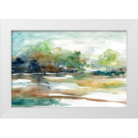 Tree Line 1 White Modern Wood Framed Art Print by Franklin, Elizabeth