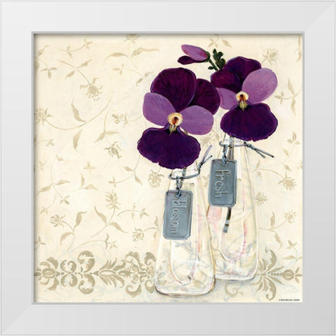 Inspired Purple White Modern Wood Framed Art Print by Boem, O.