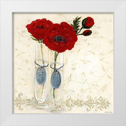 Inspired Red White Modern Wood Framed Art Print by Boem, O.