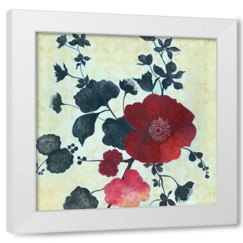 Japanese Blossoms 1 White Modern Wood Framed Art Print by Summers, Elle