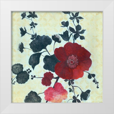 Japanese Blossoms 1 White Modern Wood Framed Art Print by Summers, Elle