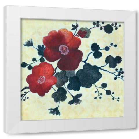 Japanese Blossoms 2 White Modern Wood Framed Art Print by Summers, Elle